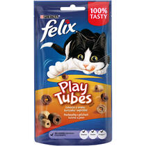 Kačių užkandžiai FELIX® PLAY TUBES su vištiena ir kepenimis