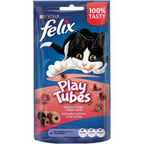 Kačių užkandžiai FELIX® PLAY TUBES su kalakutiena ir kumpiu