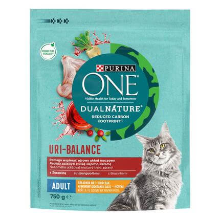 Sausasis kačių ėdalas PURINA ONE® DualNature™ Adult, su SPANGUOLĖMIS ir vištiena