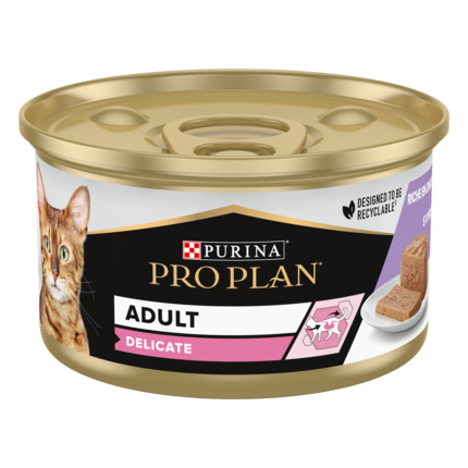 PURINA® PRO PLAN® Adult Delicate Digestion, putėsiai gausu kalakutienos