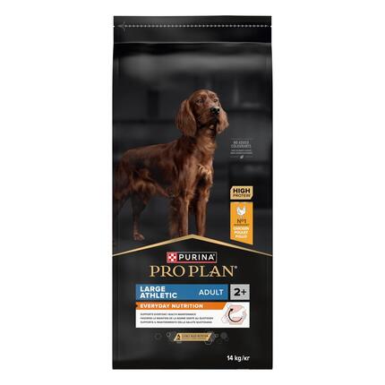 PURINA® PRO PLAN® Large Athletic Adult Dog, sudėtyje gausu vištienos