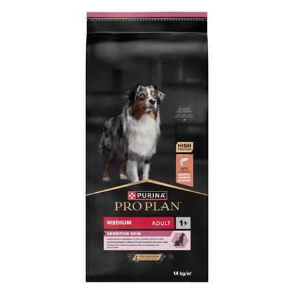 PURINA® PRO PLAN® Medium Adult Dog, sudėtyje gausu lašišų