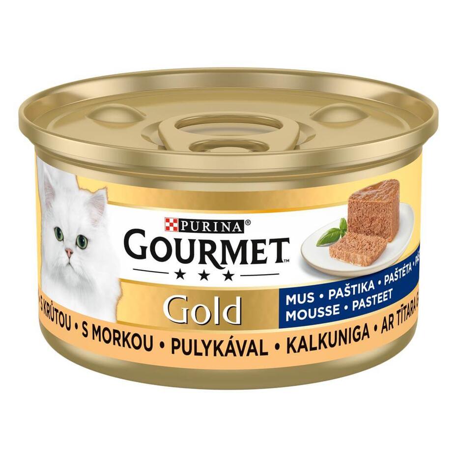 PURINA GOURMET™ GOLD — putėsiai su kalakutiena, visavertis šlapiasis ėdalas suaugusioms katėms, 85 g skardinė