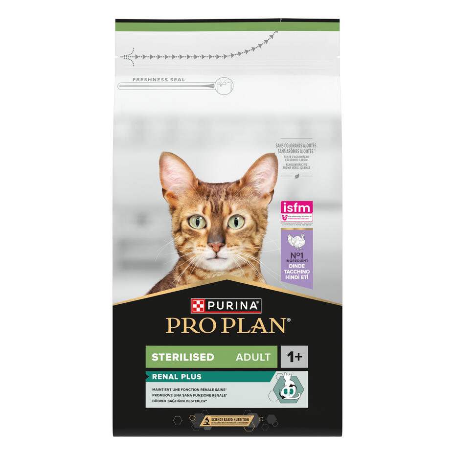 PURINA® PRO PLAN® Sterilised Adult 1+ Renal Plus, gausu kalakutienos