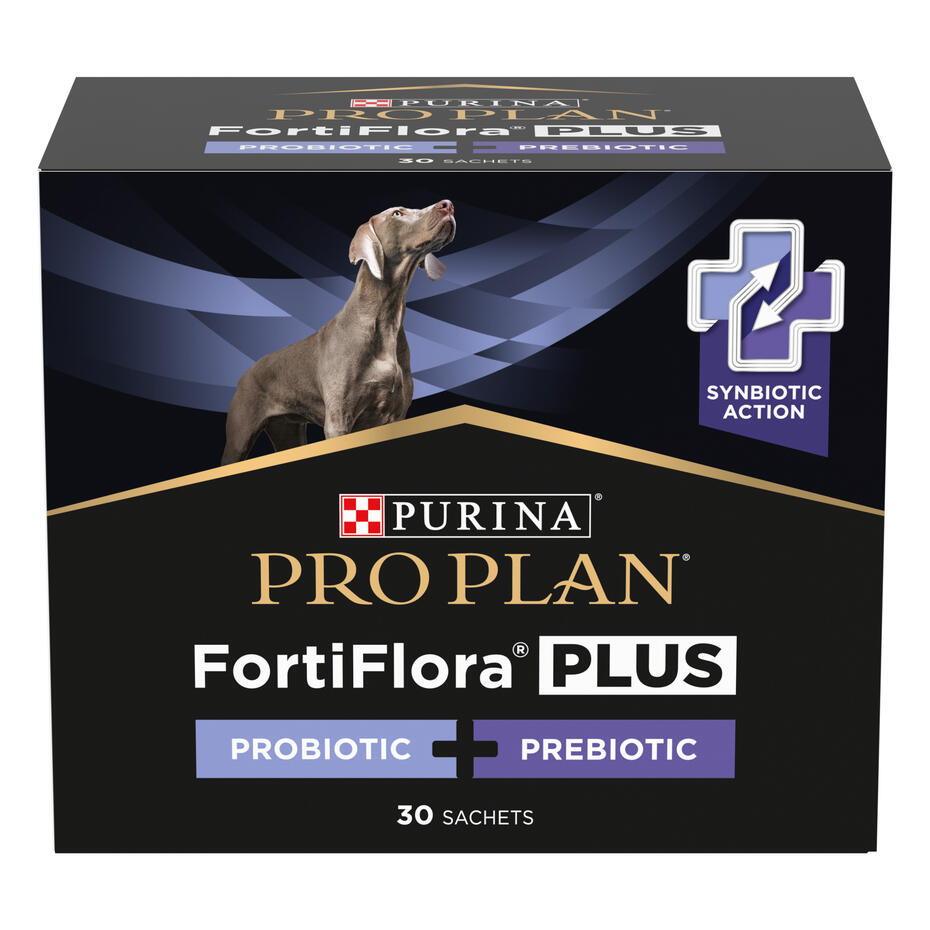 PRO PLAN® FortiFlora® PLUS probiotikas ir prebiotikas šunims