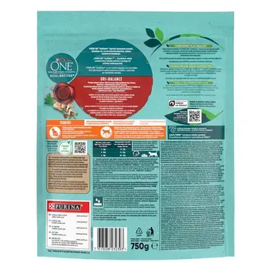 Sausasis kačių ėdalas PURINA ONE® DualNature™ Sterilcat, su SPANGUOLĖMIS ir lašišomis