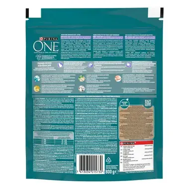 Sausasis kačių ėdalas PURINA ONE® COAT & HAIRBALL, sudėtyje gausu vištienos