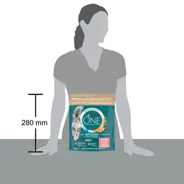 Sausasis kačių ėdalas PURINA ONE® ADULT, sudėtyje gausu lašišų