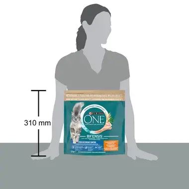 Sausasis kačių ėdalas PURINA ONE® STERILCAT WEIGHT CONTROL, sudėtyje gausu vištienos