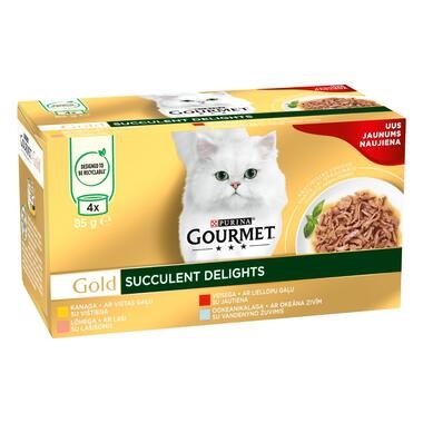 „GOURMET™ Gold Succulent Delights“ su lašišomis
