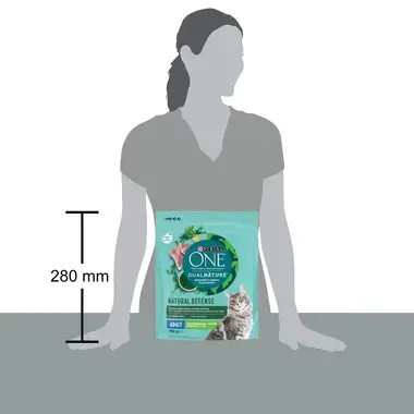 Sausasis kačių ėdalas „Purina ONE® Dual Nature™ Adult“, su VINGRŪNĖMIS ir kalakutiena