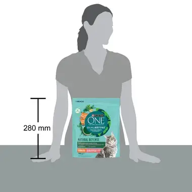 Sausasis kačių ėdalas „PURINA ONE® DualNature™ Sterilcat“, su VINGRŪNĖMIS ir lašišomis