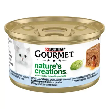 GOURMET™ Nature's Creations Mousse with Gravy Heart su vandenyno žuvimis