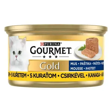 PURINA GOURMET® GOLD — putėsiai su vištiena, visavertis šlapiasis ėdalas suaugusioms katėms, 85 g skardinė