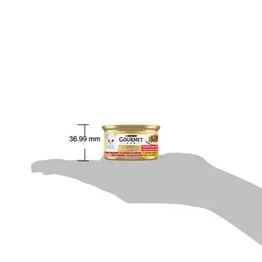 PURINA GOURMET® GOLD su lašišomis ir vištiena — visavertis šlapiasis ėdalas suaugusioms katėms, 85 g skardinė