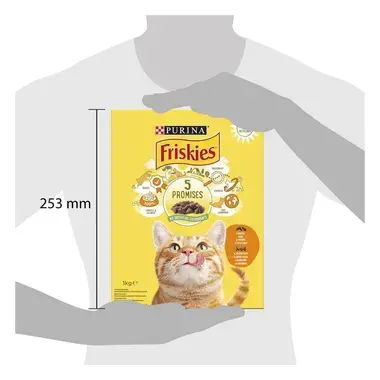 FRISKIES® sausas ėdalas katėms su vištiena ir daržovėmis 1kg