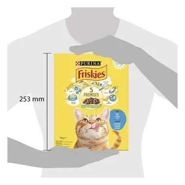 FRISKIES® sausas ėdalas katėms su lašišomis ir daržovėmis 1kg