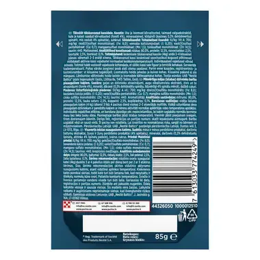 PURINA GOURMET® PERLE Mini Fillets in Gravy with vegetables — visavertis šlapiasis ėdalas suaugusioms katėms, su upėtakiais,