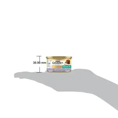 PURINA GOURMET® GOLD Savoury Cake šlapiasis kačių ėdalas su ėriena ir šparaginėmis pupelėmis, 85g skardinė