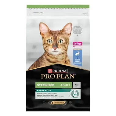 PURINA® PRO PLAN® Sterilised Adult 1+ Renal Plus, su triušiena