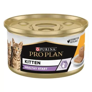 PURINA® PRO PLAN® Kitten Healthy Start, putėsiai gausu vištienos