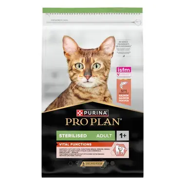 PURINA® PRO PLAN® Sterilised Adult 1+ Vital Functions, gausu lašišų