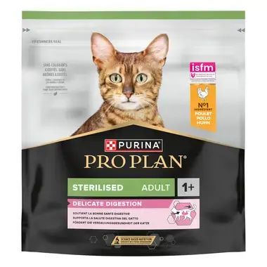 PURINA® PRO PLAN® Sterilised Adult 1+ Delicate Digestion, gausu vištienos