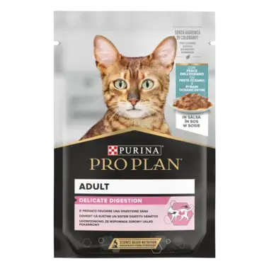 PURINA® PRO PLAN® Adult Delicate Digestion, su vandenyno žuvimi padaže