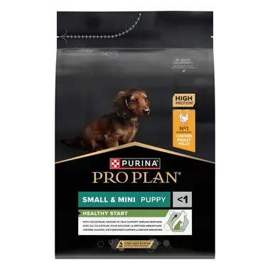 PURINA® PRO PLAN® Small & Mini Puppy, sudėtyje gausu vištienos
