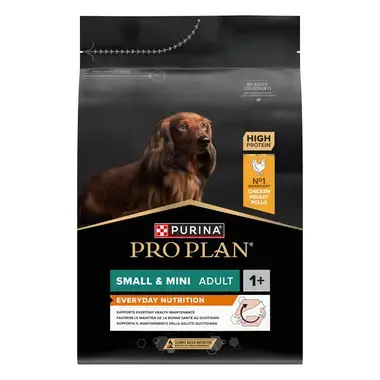 PURINA® PRO PLAN® Small & Mini Adult Dog, sudėtyje gausu vištienos