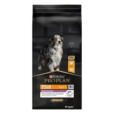 PURINA® PRO PLAN® Medium & Large Adult Dog 7+, sudėtyje gausu vištienos