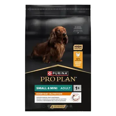 PURINA® PRO PLAN® Small & Mini Adult Dog, sudėtyje gausu vištienos