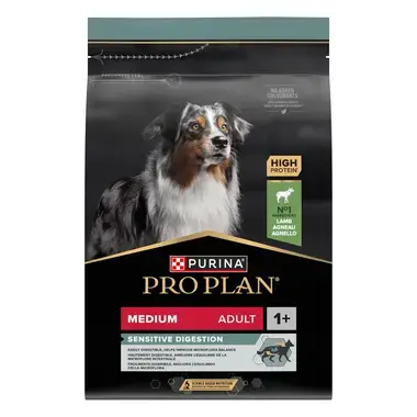 PURINA® PRO PLAN® Medium Adult Dog, sudėtyje gausu ėrienos
