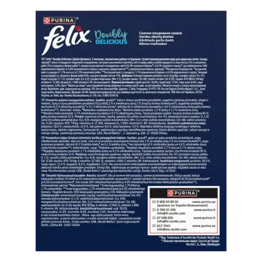 „Felix® Doubly Delicious“ – sausasis suaugusių kačių pašaras su skaniu lašišų ir vandenyno žuvų mišiniu, sudėtyje gausu burok