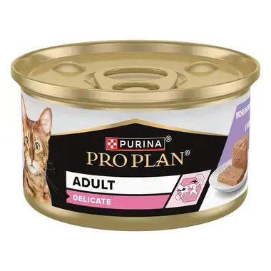 PURINA® PRO PLAN® Adult Delicate Digestion, putėsiai gausu kalakutienos