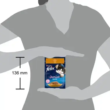 FELIX FANTASTIC Junior  visavertis šlapiasis ėdalas jauniems kačiukams su vištiena drebučiuose 85g