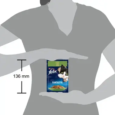 FELIX FANTASTIC visavertis šlapiasis ėdalas suaugusioms katėms su triušiena drebučiuose 85g