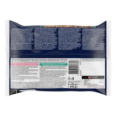 FELIX SENSATIONS Fish Selection visavertis šlapiasis ėdalas suaugusioms katėms drebučiuose 4x85g
