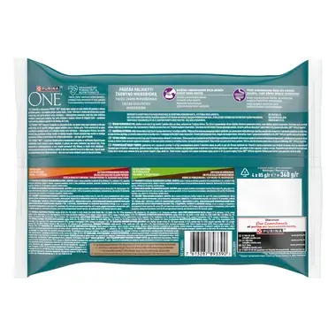 Šlapiasis kačių ėdalas PURINA ONE® DIFFICULT APPETITE, mini filė padaže, su vištiena ir jautiena arba kalakutiena ir antiena
