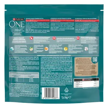 Sausasis kačių ėdalas PURINA ONE® STERILCAT, sudėtyje gausu lašišų