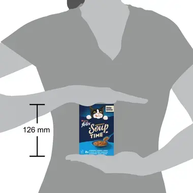 FELIX Soup Time Original Fish Selection ėdalo papildas suaugusioms katėms 6x48g